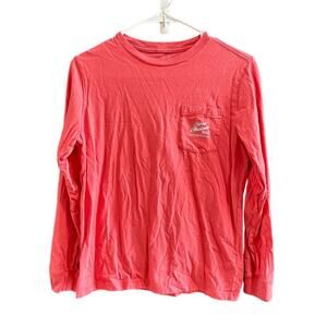 Vineyard Vines Merry Christmas Shirt 100% Cotton Salmon Color Size Large 16